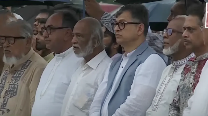 মানিক মিয়ায় গণ-অভ্যুত্থান দিবস অনুষ্ঠানে রাজনৈতিক নেতাদের সমাবেশ