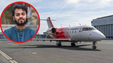 হাদিকে নিয়ে সিঙ্গাপুরের পথে এয়ার অ্যাম্বুলেন্স