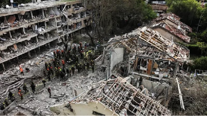 এ ধ্বংসাবশেষ গাজার নয়, তেল আবিবের