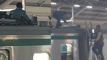 মেট্রোরেলের ছাদে ২ ব্যক্তি, চলাচল সাময়িক বন্ধ