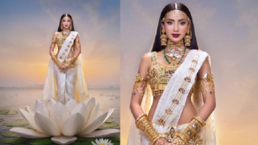 জামদানি–শাপলায় দীপ্ত ‘দ্য কুইন অব বেঙ্গল’ মিথিলা