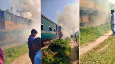 যাত্রীবাহী ট্রেনে আগুন, ময়মনসিংহ-নেত্রকোনা বন্ধ ট্রেন চলাচল