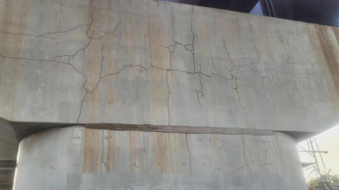 যমুনা রেলসেতুর পিলারে ফাটলের ছবি ভাইরাল