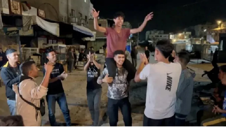 হামাস-ইসরায়েল শান্তিচুক্তি ঘোষণা, উল্লাসে গাজাবাসী