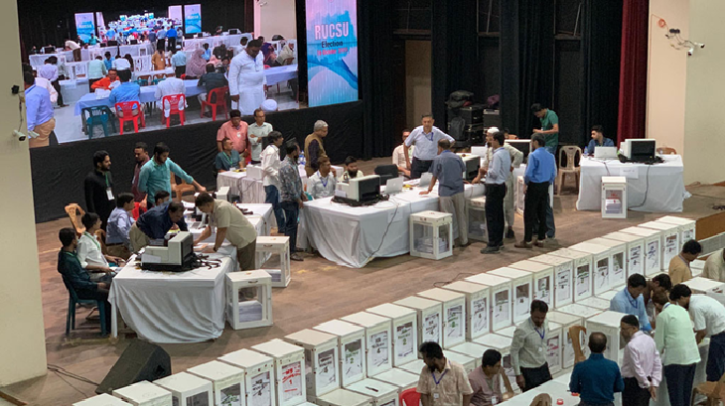 রাকসু নির্বাচনে ৪ হলের ফল, এগিয়ে শিবির