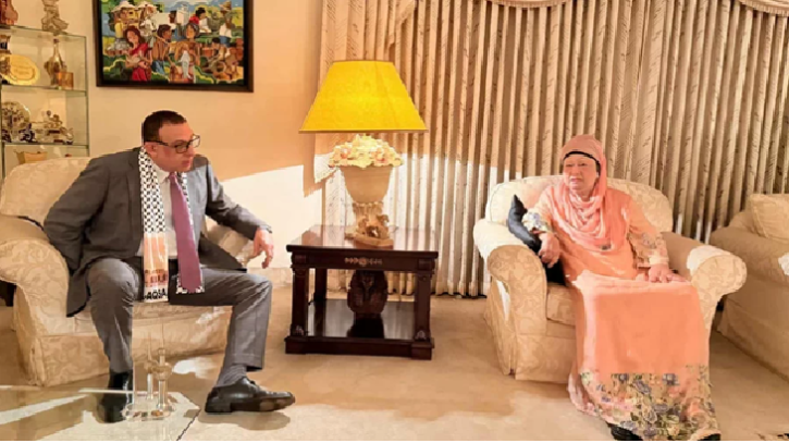 খালেদা জিয়ার সঙ্গে ফিলিস্তিনি রাষ্ট্রদূতের সৌজন্য সাক্ষাৎ