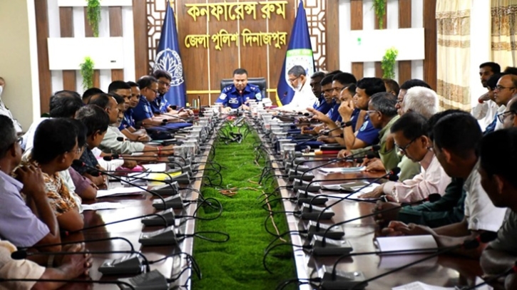 দুর্গাপূজা উপলক্ষে আইনশৃঙ্খলা বিষয়ক মতবিনিময় সভা অনুষ্ঠিত