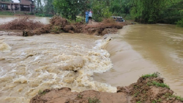 পাহাড়ি ঢলে বাঁধ ভেঙে ১৫ গ্রাম প্লাবিত