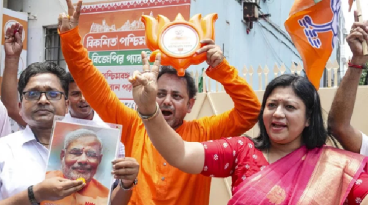 পশ্চিমবঙ্গে সরকার গঠনে শক্ত অবস্থানে মৌলবাদী বিজেপি