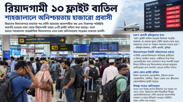 রিয়াদগামী ১০ ফ্লাইট বাতিল, বিপাকে হাজারো প্রবাসী